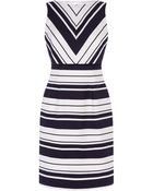 Karen Millen Woven Stripe Dress - Lyst