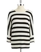 Calvin Klein Striped Dolman Sleeved Top - Lyst