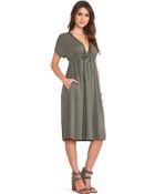 James Perse Empire Dress - Lyst