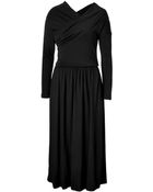 Isa Arfen Draped Wool Cocktail Dress - Lyst