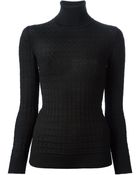 M Missoni Textured Knit Turtle Neck Sweater - Lyst