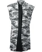 Kenzo Wave Shirt Dress - Lyst