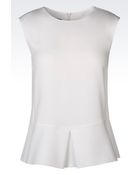 Emporio Armani Peplum Top In Cady - Lyst