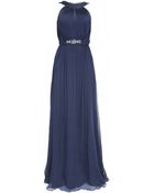 Matthew Williamson Crystal Embellished Silk Chiffon Evening Gown - Lyst