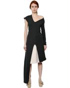 J.W. Anderson Asymmetric Techno Ribbed Jersey Dress - Lyst