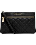 Michael Kors Michael Selma Quilt Large Zip Clutch - Lyst