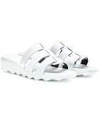 Christopher Kane Pool Slide Leather Sandals - Lyst