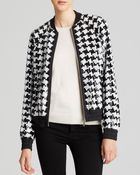 MICHAEL Michael Kors Sequin Houndstooth Bomber Jacket - Lyst