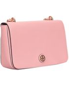 Tory Burch Robinson Leather Bag With Shoulder Strap - Lyst