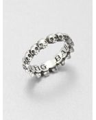 King Baby Studio Sterling Silver Skull Infinity Ring - Lyst