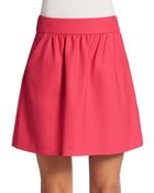 RED Valentino Gathered Mini Skirt - Lyst
