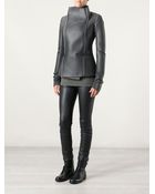 Rick Owens Lilies Raised Collar Biker Jacket - Lyst