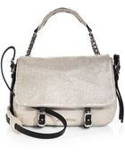 Jimmy Choo Becka Metallic Leather Shoulder Bag - Lyst