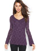 Inc International Concepts Long-Sleeve Pointelle Sweater - Lyst