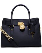 Michael Kors Hamilton Saffiano Leather Medium Satchel - Lyst