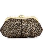 Betsey Johnson Leopard-Print Heart-Frame Clutch - Lyst