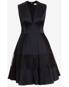 Alexis Sleeveless Silk Flare Dress - Lyst