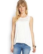 Love 21 Asymmetric Crochet Keyhole Top - Lyst