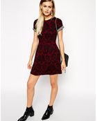 Asos Tall Bonded Skater Dress In Baroque Knit - Lyst