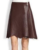 3.1 Phillip Lim Leather Organichemmed Skirt - Lyst