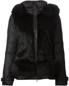 Burberry London Padded Fur Panel Jacket - Lyst