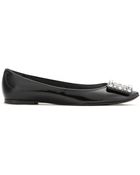 Roger Vivier Belle Vivier Patent-Leather Ballerinas - Lyst
