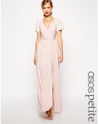 Asos Flutter Sleeve Wrap Maxi Dress - Lyst