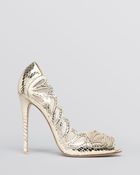 Le Silla Open Toe Dorsay Pumps - Lyst