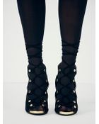 Jeffrey Campbell Geneva Lace Up Heel - Lyst