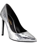 Saint Laurent Crocodile Paris Point-Toe Pumps - Lyst