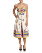 RED Valentino Floral Print Cotton Dress - Lyst