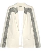 Preen Paneled Wool-Twill And Jacqaurd Blazer - Lyst
