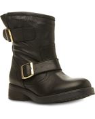 Steve Madden Msfresh Buckle Biker Boots - Lyst