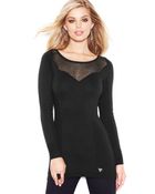 Guess Longsleeve Sheeryoke Vback Sweater - Lyst