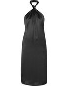 Maison Martin Margiela Silk-Blend Satin Halterneck Dress - Lyst
