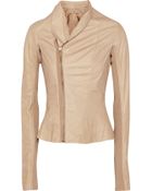 Rick Owens Leather Biker Jacket - Lyst
