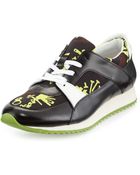 Kenzo Monster-print Lace-up Sneaker - Lyst