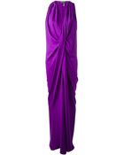 Lanvin Draped Evening Gown - Lyst