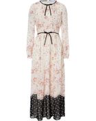 RED Valentino Stretch Silk Floral Print Dress - Lyst