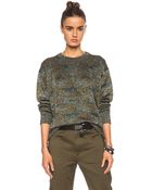 Isabel Marant Wal Lurex Camo Viscose Blend Sweatshirt - Lyst