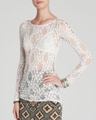 Free People Top - Star Lace Lattice - Lyst