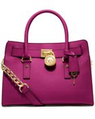 Michael Kors Hamilton Saffiano Leather Medium Satchel - Lyst
