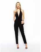 Asos Halter Neck Jumpsuit - Lyst