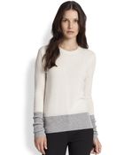 Vince Cashmere Twotone Sweater - Lyst