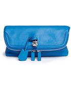 Alexander McQueen Skull Padlock Pebbled Leather Clutch - Lyst