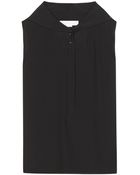 Stella McCartney Silk-Crepe Top With Hood - Lyst