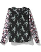 Equipment Liam Silk Contrast Sleeve Tee - Lyst