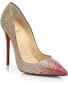 Christian Louboutin OmbrÉ Crystal Leather Pumps - Lyst