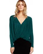 Michael Stars Long Sleeve Twisted V-Neck Top - Lyst
