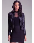 Bebe Double Peplum Jacket - Lyst
